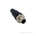 Veld draadbaar waterdichte rechte M12 -connector 4 pin